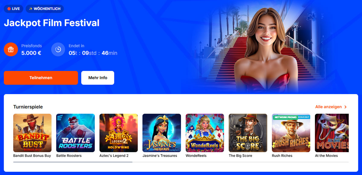Turniere im Vulkan Spiele Casino